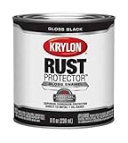 krylon 69101 Rust Protector and Preventative Enamel with Primer Half-Pints Gloss, Black [並行輸入品]