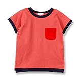 ブランシェス（branshes） ポケット異素材半袖Tシャツ【レッド/（02）90cm】