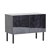 arne テレビ台 テレビボード ブラック 扉付き 収納 鏡面 black pearl 80LTV