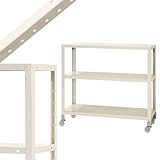 スマートラック NSTRK-267 幅90×奥行45×高さ79.5cm 3段 ホワイト 80㎏/全