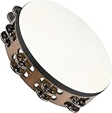 MEINL Percussion マイネル タンバリン Traditional Goat-Skin Wood Tambourine Stainless Steel Jingles 2rows TAH2WB 【国内正規品】