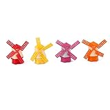 【ノーブランド品】ガーデンDIY 盆栽 ドールハウス ミニチュア マイクロ 風景 装飾品 アクセサリー 庭の装飾 インテリア 4個 風車 ドールハウスの装飾