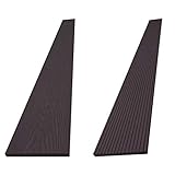 ウッドデッキ 人工木材 人工木 部材 樹脂 ウッドデッキ 木目調幕板材 笠木材 W-B114 142×10×2000mm【W-B114】【2色選択可】 (ダークブラウン・12本セット)