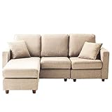 ソファ 三人掛け カウチ コーナー 3人掛けコーナー カウチソファー (アイボリー)