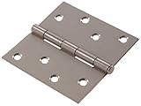 The Hillman Group 852620 4" Stainless Steel Residential Door Hinge - Square Corner - Removable Pin -