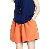 Spinas(スピナス) マタニティ　ショートパンツ キュロット 夏　ハーフパンツ 合わせやすい　ボトム 腹巻　M　L　XL　全4色（ブラック　オレンジ　ベージュ　ピンク） (M, オレンジ)