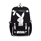 韓流グッズ 可愛 ファッション BIGBANG GD ビッグバン TOP SOL VI D-LITE MADE ファッション 可愛 10周年記念 バッグ リュックサック (ブラック)