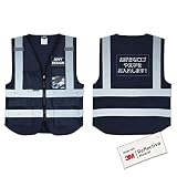 ［名入れ対応］Salzmann マルチポケット反射ベスト｜3M反射素材使用｜ネイビー