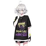 [RUIBOCOS] Fate/Grand Order ジャンヌ・ダルク(オルタ) 印象元素Tシャツ コスプレ衣装 男女兼用 夏服 (Tシャツ-ブラック,XL)