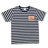 (ラングリッツ・レザーズ)Langlitz Leathers 半袖 ボーダー Tシャツ ロゴプリント Type-O LLC-001 L ネイビー×オレンジ