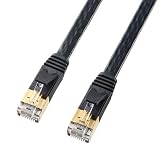 サンワサプライ アウトレット Cat 7 フラット LANケーブル 7m ブラック KB-FL7-07BKN 箱にキズ、汚れのあるアウトレット品です。