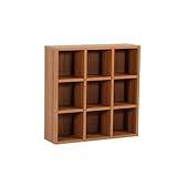 arne 本棚 日本製 完成品 3列 3段 幅75cm 高さ75cm 可動棚 シェルフ コミック収納 ラック H-001 3×3 北欧チーク