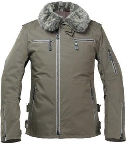 Amazon | [パワーエイジ] N-3Bライダース オリーブ/ブラウン XLサイズ