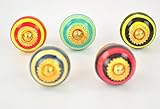 set of 5 colorful yellow/ green/red/blue ceramic cupboard cabinet knobs drawer pulls Small 1" diamet