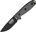 ESEE -3 Serrated Edge Black Blades with Micarta Handles No Sheathing by ESEE
