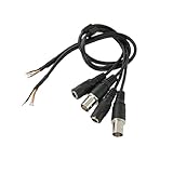 uxcell　2個 CCTV　監視システム　メス BNC DC 電源ビデオケーブル　35cm