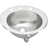 Elkay LLVR19CS3 Asana Lustertone Stainless Steel 19-Inch Single Basin Top-Mount Bathroom Sink by Elk