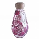 フェリナス ハーバリウム 木製キャップ付きしずく瓶(１本) ピンク 系 胴径73mm 高さ136mm pink-wood