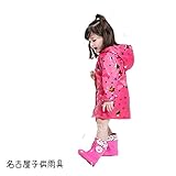 【名古屋子供雨具】レインウェア スター ピンク キッズ 女の子 ガールズ 子供 星柄 レインコート かっぱ 傘 1歳〜7歳 通園 通学 収納バッグ かわいい カラフル メタリック (S)