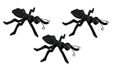 Set of 3鋳鉄ブラックAnt Statues Decorative Insect Figurines