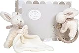 DOUDOU ET COMPAGNIE - Bunny Newborn Set with Rattle by Doudou et Compagnie