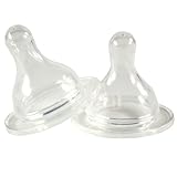 Nurtria Classic Wideneck Silicone Nipples, Medium Flow, 2-Count by Nurtria [並行輸入品]