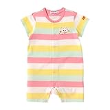 ミキハウス(mikihouse) プッチー＆うさこ☆ワイドボーダーショートオール（12-1304-975） 70cm 白×ピンク（72）