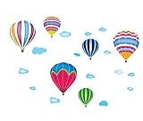 Fangeplus(TM) DIY Removable Children Cartoon Hot Air Balloon Art Mural Vinyl Waterproof Wall Sticker