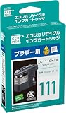 エコリカ ブラザー LC111BK対応リサイクルインク 通常容量 ブラック/顔料 DCP-J957N/DCP-J952N/DCP-J757N/DCP-J752N/DCP-J557N/DCP-J552N/MFC-J987DN/DWN/MFC-J980DN/DWN/MFC-J897DN/DWN/MFC-J890DN/DWN残量表示対応