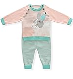 Cute　Minor　かわいい　ウサギ　女の子　子供服　ベビー服　セーター　２点セット　男の子　キッズ　ルームウエア　長袖　綿100％ 優れた通気性　 (80ｃｍ, ピンク)