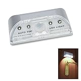 BigFox 4LED ワイヤレス モーションセンサーLEDライト ホーム 回廊　ウォールドア鍵穴　自動LEDライト　センサーモーションランプ　電池式省エネ
