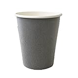 ニッチプラス(Niche Plus)テイクアウト容器 ソフトタッチ 発泡 断熱 グレー 紙コップ (280ml)専用フタ付(開閉式タイプ)50個セット…