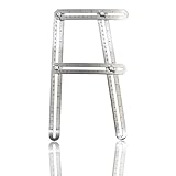 Yiteng 自由 スコヤ 丸ノコ ガイド 定規 ステンレス 折り畳み テンプレート ツール cm目盛 (ステンレス製)