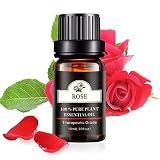 Poven ローズ エッセンシャルオイル 天然100％ ローズ精油 ナチュラル アロマオイル アロマディフューザー用 10ml Rose Essential Oil