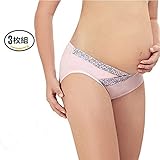 YING LAN 3枚組 マタニティ ショーツ 産前 産後 妊婦用 マタニティウェア 妊娠初期 ～ 産後 マタニティショーツ　下着 ローライズ パンツ (XXL)