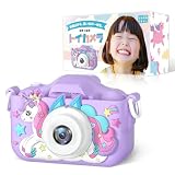 トイカメラ キッズカメラ 女の子 プレゼント 誕生日 日本語説明書 耐衝撃ケース付き 1080P HD 32GB パープル ANY SELECT