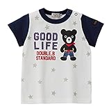 ダブルＢ (mikihouse) デニムロゴプリントの半袖Tシャツ (62-5203-611) 110cm 紺（03）