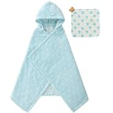 ミキハウスファースト(mikihouse) ドットバスポンチョ＆ガーゼハンカチセット ブルー（15）