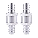 XCSOURCE　2個　1/2"　12mm　アルミニウム合金　ノンリターンバルブ　燃料ライン/石油/ディーゼル/水 片道チェック弁　HS759