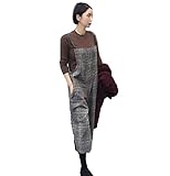[RSWHYY] レディース サロペット オールインワン オーバーオール サスペンダー カジュアル 春秋 ワイドパンツ クラシック風 チェック柄 つなぎ服 ゆったり 九分丈 通勤 通学 グレー 2XL