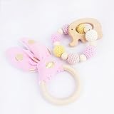 Mamiami Home おしゃぶり 噛がため 木製 ブレスレット 声が出て 兎耳