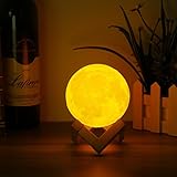 10cm 3D魔法の2トーンムーンランプUSB充電ルナLEDナイトライトタッチセンサーギフト