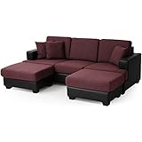 ソファ 座面収納 3人掛け カウチソファ ポケットコイル オットマン チョコブラウンxブラック