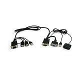 StarTech 2ポートUSB、VGAケーブルKVMスイッチ - リモート切替（sv221nanou）で電力供給USB 5フィート 黒