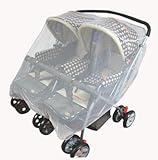 Insect Netting for Twins Stroller or Infant with elastic,White by Mr Garden