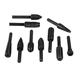 10本入り ロータリーファイル 木工用 木彫り ファイル回転 研磨 木工ツール　ラウンド　シャンク