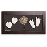 Moms Present 赤ちゃんの手と足 WALNUT FRAMEで3DプリントDIYキットをキャスティング(PW-7-happiness-tree) [並行輸入品]