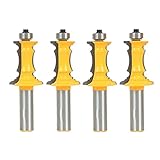 Fenteer 4点セット　ルータービット　フレームモールディング　1/2 ''シャンク　ほぞカッター　木工カッター　切削工具　