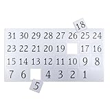 U-OFFICE マグネット 数字 マグネットシート 31日・2*2.2cm 数字 カレンダー 予定表 裁断可・手で切り抜け・数字マグネットシート 数字シート マグネットデイトシート