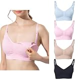 ezclassy 2 – 4パックレディースシームレス授乳ブラブラレットS - XL US サイズ: S